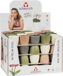 Scheurich 866 kaspó 7 cm átmérő Corteza válogatás többféle