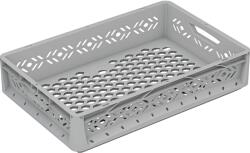 Eurobox-System Eurobox rendszer rácsos falú doboz 60 cm x 40 cm x 12 cm szürke (604012D-000)