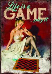 Retro-Gift kis táblakép Game pinup 17 cm x 12, 5 cm