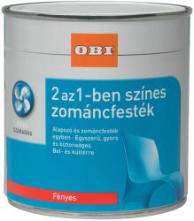 OBI 2 az 1-ben zománcfesték, vízzel hígítható fényes, ezüstszürke 2 l (7504505901700102000)