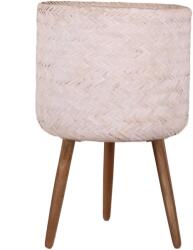 Bambusz virágcserép lábakkal 35 cm x 55 cm fehér (99-8243-A)