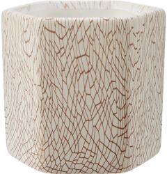  Márvány virágcserép 8, 2 cm x 9 cm x 9 cm többszínű fehér-vörösesbarna