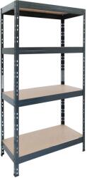 Rivet nagy teherbírású fém polcállvány antracit 180 cm x 90 cm x 45 cm 4 polcos (TR18C400KHEDD8TG00)