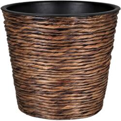 A. H. G. Sticking Roll kaspó vízijácinttal 16 cm x 14 cm Koptatott barna