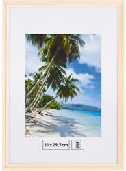  Fa képkeret fehér bordázott 21 cm x 29, 7 cm (201221)