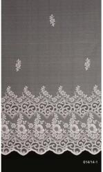 Albani Jacquard függöny díszekkel és virágokkal fehér 270 cm - méteráru