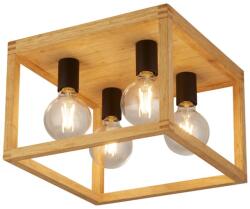 Searchlight Square mennyezeti lámpa fából 4xE27 max 60W dimmelhető