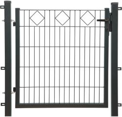 Egyszárnyú dekorkapu csúcsára állított négyszög sor antracit 100 cm x 100 cm (042363)