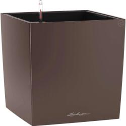 Lechuza Cube Premium virágtartó 30 cm x 30 cm eszpresszó-metál