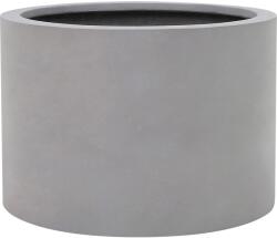 Fiberstone virágcserép strukturált grézs-világosszürke 42 cm x 42 cm x 28 cm