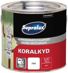 Supralux alapozó Koralkyd korróziógátló 2, 5 l fehér (5164201)