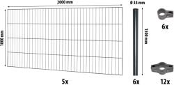 Egyrudas hálós kerítéspanel készlet Classic antracit 100 cm x 1000 cm (045510)