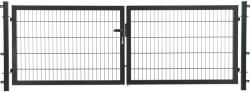 Kétszárnyú kapu Comfort egyrudas panelkitöltés horganyzott 180 cm x 300 cm (042372)