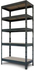 Rivet M nagy teherbírású fém polcállvány antracit 180 cm x 90 cm x 40 cm (TR18C500KHECD8TOB0)