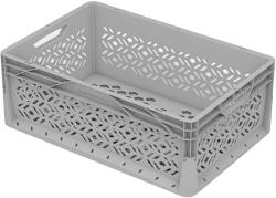 Eurobox-System Eurobox rendszer rácsos falú doboz 60 cm x 40 cm x 22 cm szürke (604022D-000)