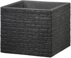 Scheurich Muretto virágtartó 38 cm x 38 cm Stony Black