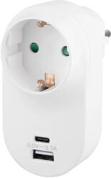  OBI csatlakozóaljzat-adapter 2 db USB-porttal fehér (307298)
