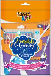 BIC Set 12 creioane colorate + 12 markere de colorat, Bic
