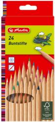 Herlitz Set 24 creioane color natur hexagonale, Herlitz