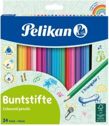 Pelikan Set 24 creioane colorate triunghiulare, Pelikan