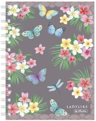 Herlitz Caiet matematica cu spirala, A5, Herlitz, Ladylike Butterflies, 100 file