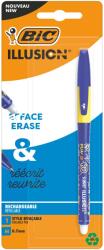 BIC Pix Roller cu gel si radiera, Bic, Illusion, Reincarcabil, 0.7 mm