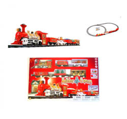 Christmas Holiday Express (Christmas / Karácsony Express) zenélő, világító, elemes elektromos önjáró karácsonyi vonat szett, vasúti pálya 74 x 133 cm körpályával, fénnyel és zenével (Holiday_Express_elemes_kara