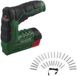 ParkSide PAT 4 D6 BASIC Li-ion 4V 2Ah (2000 mAh) akkus, akkumulátoros tűzőgép és szögbelövő 2500 tartozékkal (PAT_4_BASIC)