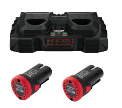 PARKSIDE PDSLG 12 A2 DUO X12V dupla akkutöltő (2 x 4.5A) 12V akkumulátorokhoz, 2 db 12V 2Ah PAPK 12 A1/A2 akkuval (PDSLG_12_A2_DUO)