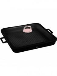 Berlinger Haus Grill serpenyő fedővel 34 cm tapadásmentes bevonattal Black Rose Collection BH/7789 (BH/7789)