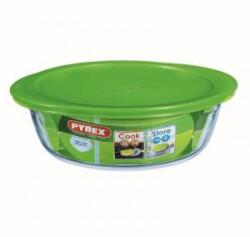 Pyrex Cook & Store kerek üveg sütőtál + műanyag fedő 20 cm 203055 (203055)