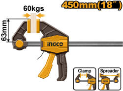 INGCO Egykezes szorító 450 x 63 mm (HQBC01603)