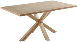Kave Home Tölgyfa étkezőasztal Kave Home Argo 180 x 100 cm természetes fém talppal (LF-C430M46)
