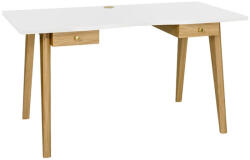 Woodman Fehér munkaasztal Woodman Szép tölgy alappal 140x70 cm (244001108012)