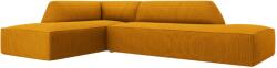 MICADONI Mustársárga kordbársony sarokkanapé MICADONI Ruby 273 cm, bal (MIC_LCO_100_F1_RUBY3)