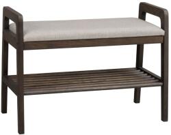 Rowico Barna tölgyfa pad ROWICO INVERNESS 75 cm, bézs színű ülőfelülettel (RO-120733)