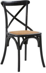 Kave Home Fekete szilfa étkezőszék Kave Home Alsie rattan üléssel (LF-C417M01)