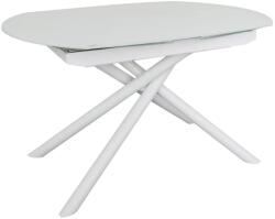 Kave Home Fehér üveg összecsukható étkezőasztal Kave Home Vashti 160/190 x 100 cm (LF-1416T03002KK05)