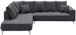 Devichy Sötétszürke szövet sarokkanapé DEVICHY Chloe 288 cm, bal (DEVICHY-CHLOE-43A-4L)