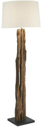 Kave Home Fehér gyapjú állólámpa Kave Home Powell 175 cm fa talppal (LF-EA331FN39)
