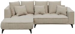 Devichy Bézs szövet sarokkanapé háromüléses DEVICHY Chloe, bal 256 cm (DEVICHY-CHLOE-40A-3L)
