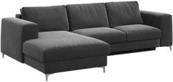 Devichy Rothe sötétszürke bársony háromszemélyes sarokkanapé, bal 277 cm (DEVICHY-ROTHE-97A-3L)