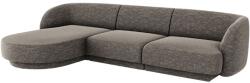 MICADONI Szürke zsenília sarokkanapé MICADONI Miley 259 cm, bal (MIC_LC_140_F1_MILEY6)