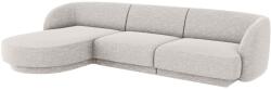 MICADONI Világosszürke zsenília sarokkanapé MICADONI Miley 259 cm, bal (MIC_LC_140_F1_MILEY5)