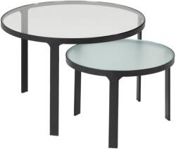 Kave Home Két üveg dohányzóasztal készlet Kave Home Oni 70/50 cm (LF-CC1833C07)