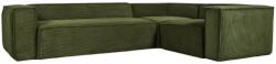 Kave Home Zöld kordbársony sarokkanapé Kave Home Blokk 320 cm, jobb (LF-S683LN19)