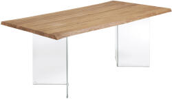 Kave Home Tölgyfa étkezőasztal Kave Home Lotty 180 x 100 cm üveglappal (LF-CC6837M40)