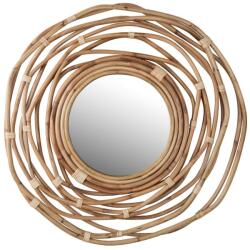 Dutchbone Természetes rattan függő tükör DUTCHBONE Kubu O 75 cm (8100007)