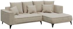 Devichy Bézs szövet sarokkanapé háromüléses DEVICHY Chloe, jobb 256 cm (DEVICHY-CHLOE-40A-3R)