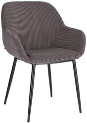 Kave Home Szürke kordbársony étkezőszék Kave Home Konna (LF-CC0934LN15)
